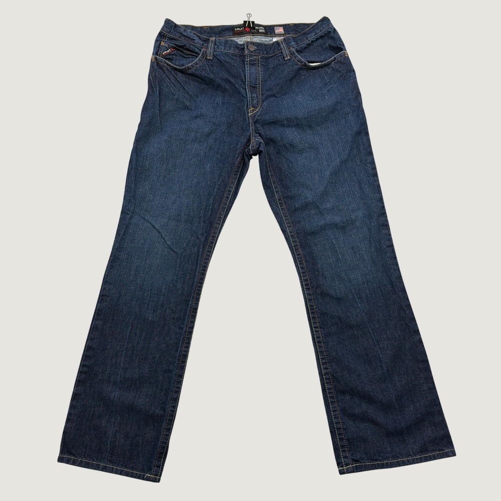 Ariat Jeans FR M4 Relaxed Boot 38x34 Flame Resistant Denim Blue Mens